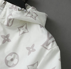 LV WHITE MONOGRAM HOODED JACKET 238986
