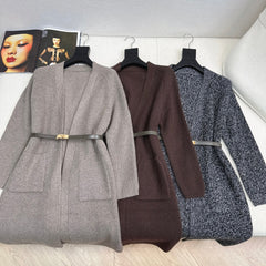 HERMES 25S LONG KNITTED CARDIGAN 080