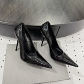 AVENUE 105MM PUMP IN BLACK PATENT CALFSKIN