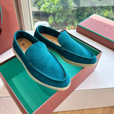 LP LOAFERS 25S IN OCEAN BLUE CASHMERE