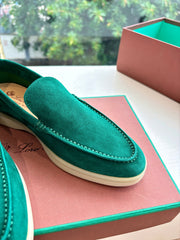 LP LOAFERS 25S IN TEAL GREEN CASHMERE