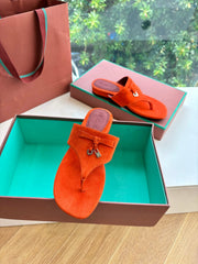 LP THONG SANDALS 25S IN ORANGE SUEDE