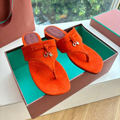LP THONG SANDALS 25S IN ORANGE SUEDE