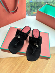LP THONG SANDALS 25S IN BLACK SUEDE