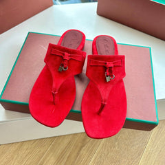 LP THONG SANDALS 25S IN RED SUEDE