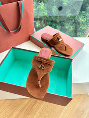 LP THONG SANDALS 25S IN BROWN SUEDE