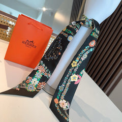 HERMES 25S SILK NECKERCHIEF 86 IN SILK 714377