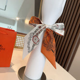 HERMES 25S SILK NECKERCHIEF 86 IN SILK 714381