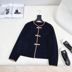 HERMES 25S REVERSIBLE SHORT CASHMERE COAT 128