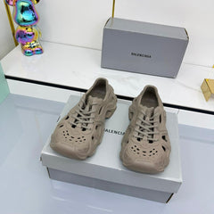 BALENCIAGA 25S SPIDER-MAN SNEAKERS IN TAUPE BROWN SYNTHETIC RUBBER