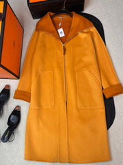 HERMES 25S REVERSIBLE LONG CASHMERE COAT 244