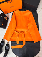 HERMES 25S SHORT CASHMERE COAT 241