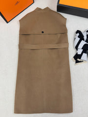 HERMES 25S LONG SLEEVELESS CASHMERE VEST 189