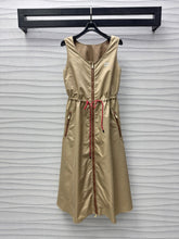 Miu Sleeveless Technical Nylon Beige Dress