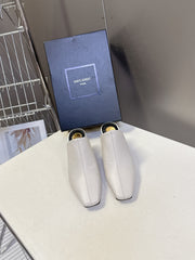 YSL 25S HIGH-HEEL SANDALS 75 MM IN WHITE LAMBSKIN