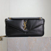 YSL 25S CALYPSO HANDBAG 26 IN BLACK LAMBSKIN GOLD HARDWRE