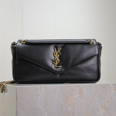 YSL 25S CALYPSO HANDBAG 26 IN BLACK LAMBSKIN GOLD HARDWARE