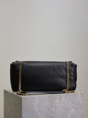 YSL 25S CALYPSO 30 IN BLACK GRAINED CALFSKIN GOLD HARDWARE