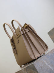 YSL 25S SAC DE JOUR GM 32 IN DARK BEIGE SUPPLE GRAINED CALFSKIN