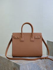 YSL 25S SAC DE JOUR GM 32 IN CHESTNUT BROWN SUPPLE GRAINED CALFSKIN