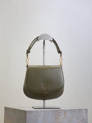 YSL 25S MINI VOLTAIRE 21 IN DEEP MUSK CALFSKIN SAINT LAURENT GOLD HARDWRE