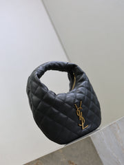 YSL 25S ICARINO 17 IN BLACK QUILTED CALFSKIN GOLD HARDWARE