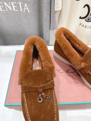 LP 25S SUMMER CHARMS WALK LOAFERS IN BURNT ORANGE SUEDE AND FLEECE