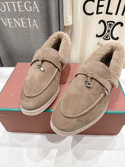 LP 25S SUMMER CHARMS WALK LOAFERS IN LIGHT BROWN SUEDE AND FLEECE