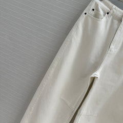 Loewe 25 Sickle Jeans White Denim Cotton