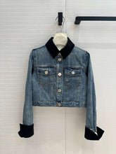 CC 25 Denim Jacket Blue mix Black Cotton