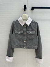 CC 25 Denim Jacket Gray mix White Cotton