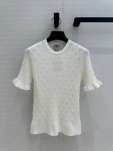 CC 25 Hollow Knitted T-shirt White cotton