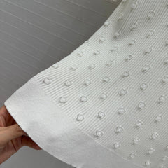 CC 25 Hollow Knitted T-shirt White cotton