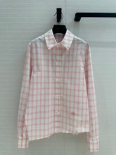 Loewe Plaid Shirt Pink Cotton
