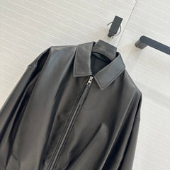 Loewe Draped Jacket Black Lambskin
