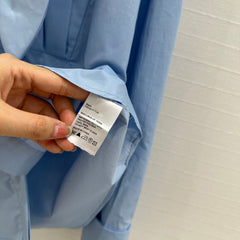 Loewe 25 Pleated Flower Knot Shirt Blue Cotton