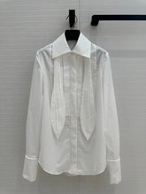 Loewe 25 Pleated Flower Knot Shirt White Cotton