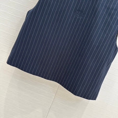 Loewe 25 Striped Vest Shirt Blue Viscose