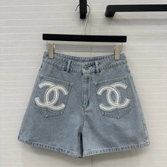 CC 25 Short Light Blue Denim Cotton