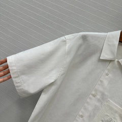 Loewe Denim Short-sleeved Shirt White Cotton