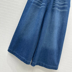 Loewe Wide-leg Pants Blue Cotton