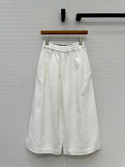 Loewe Wide-leg Pants White Cotton