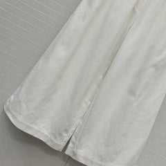 Loewe Wide-leg Pants White Cotton