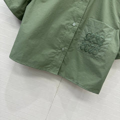 Loewe Short-sleeved Shirt Green Cotton