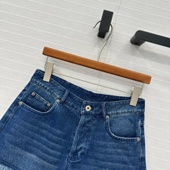 Loewe Raw-edge Denim Shorts Blue Cotton