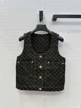 LV DENIM SLEEVELESS TOP WITH LOGO 264405