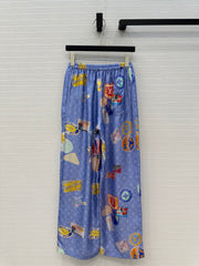 LV PRINTED SILK PANTS 268215