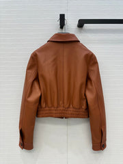 MIUMIU CROPPED LEATHER JACKET 276124