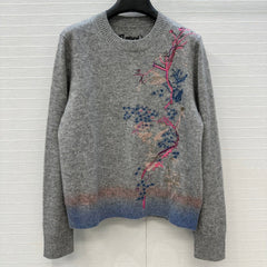 DIOR CASHMERE SWEATER WITH FLORAL EMBROIDERY 276197