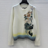 DIOR CASHMERE SWEATER WITH FLORAL EMBROIDERY 276200